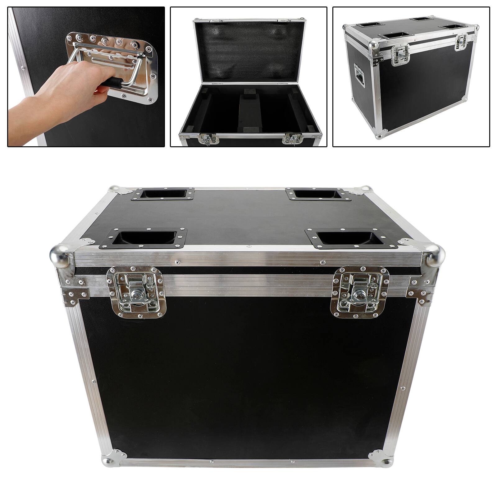Alt View 1. Topteng - Flight Case for Stage Light & Smoke Machine - Heavy-Duty Aluminum Case.