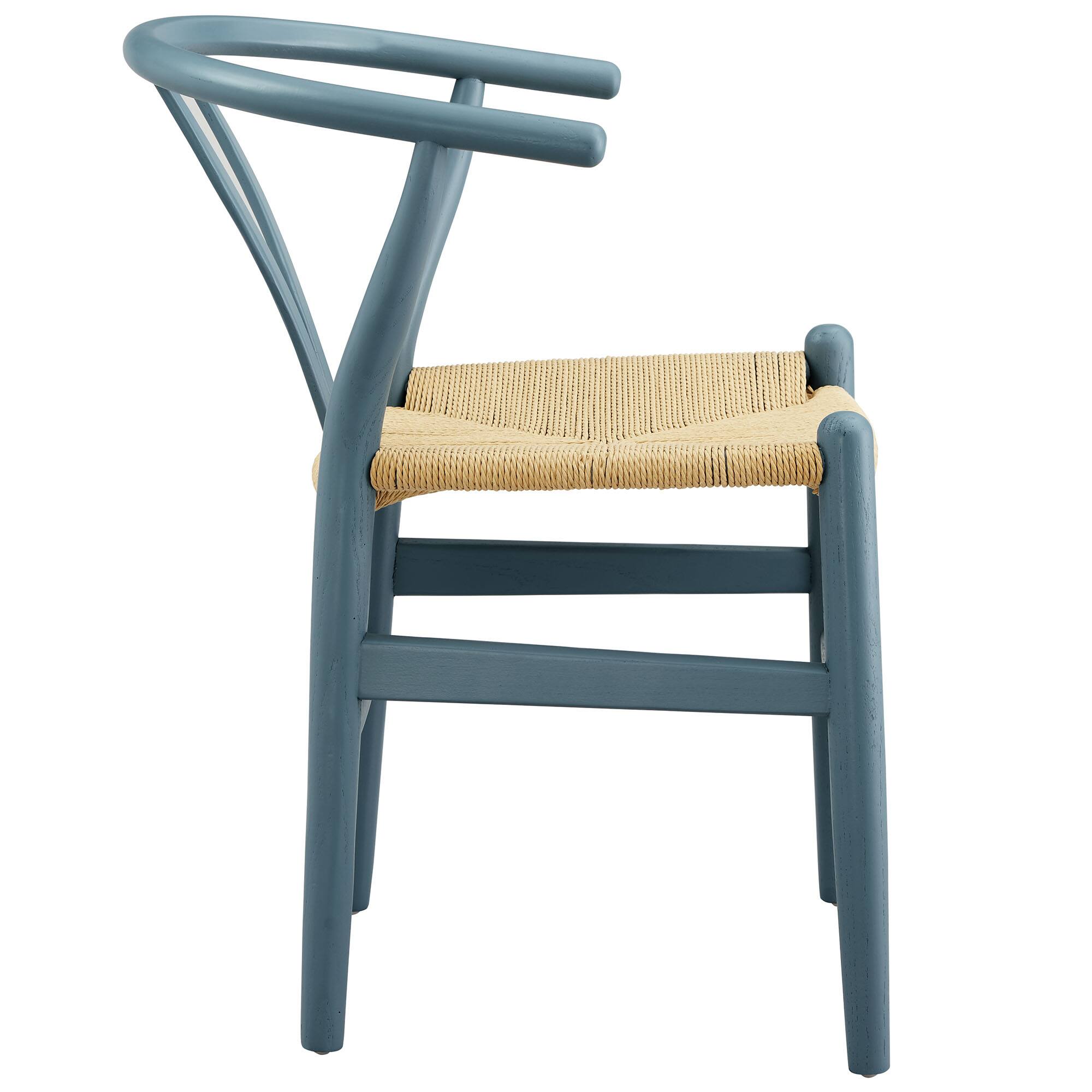 Back. Modway - Amish 29" Wood Dining Chair by Modway - Blue.