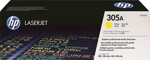 HP - CE412A LaserJet 305A Toner Cartridge - Yellow