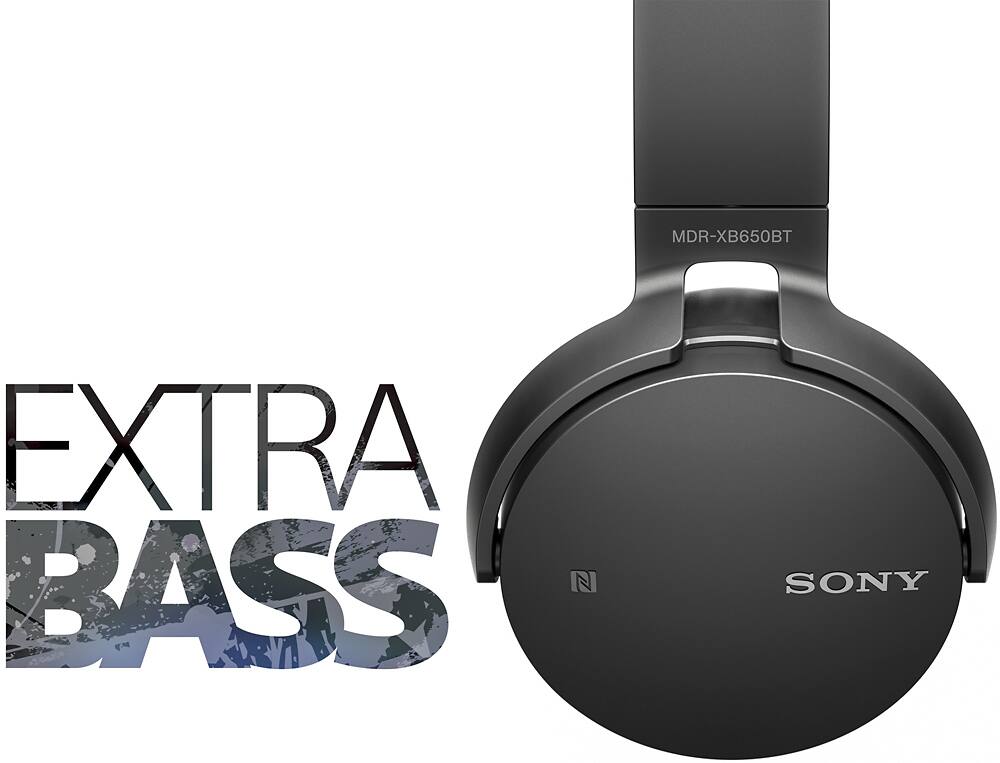 Alt View 11. Sony - XB650BT Over-the-Ear Wireless Headphones - Black.