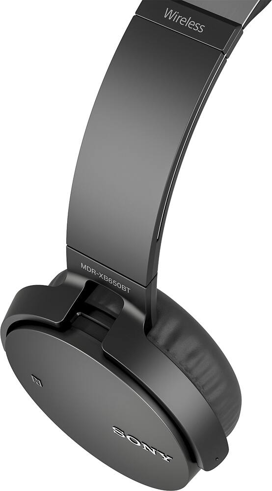 Alt View 12. Sony - XB650BT Over-the-Ear Wireless Headphones - Black.