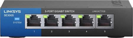 Linksys - 5-Port Gigabit Ethernet Switch - Black/Blue