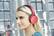 Alt View 17. Sony - XB650BT Over-the-Ear Wireless Headphones - Red.
