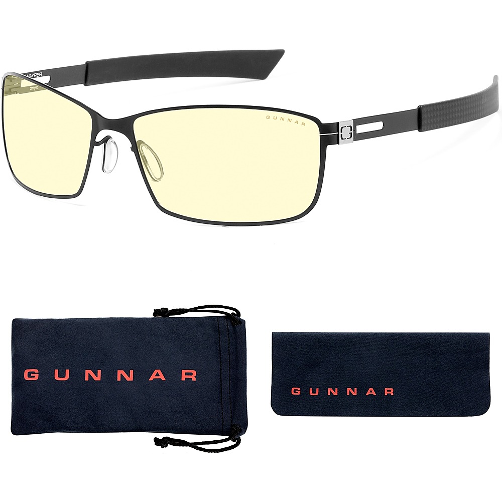 GUNNAR - Gafas para juegos Vayper con revestimiento antirreflectante resistente a los arañazos y reducción de luz azul, lentes ámbar - ónix
