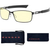 GUNNAR - Vayper Gaming Glasses with Anti-reflective Scratch-resistant Coating and Blue Light Reduction, Amber Lenses - Onyx - Front_Zoom