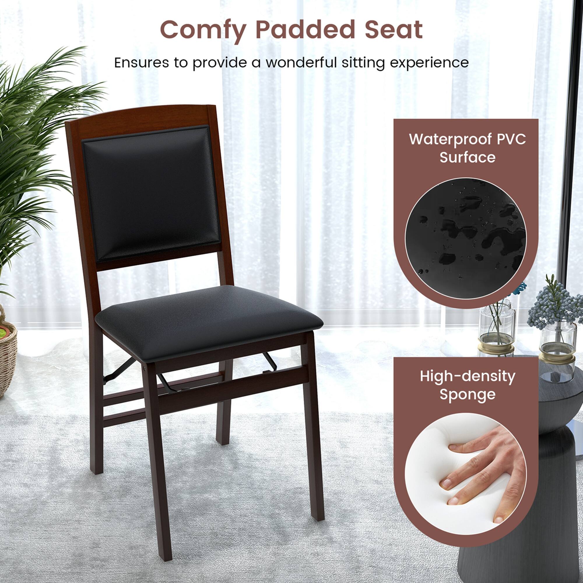 Comfy Padded Seat, Waterproof PVC Surface, High-density Sponge