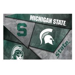 Indigo Falls - Michigan State Spartans 16" x 24" Mosaic Poster - White