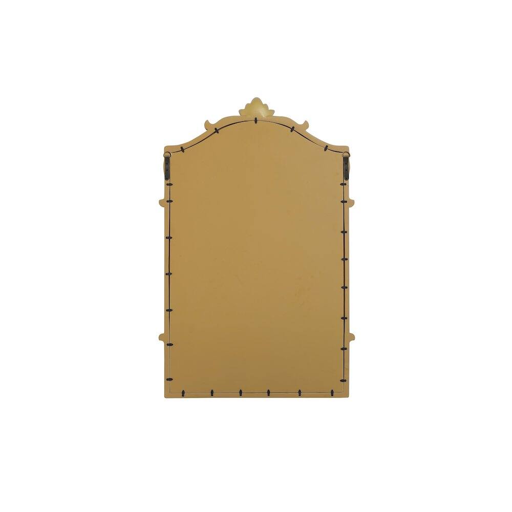 Angle. Elegant Kitchen and Bath - Madeline 28.5X36 Traditional Mirror In Gold Leaf - Gold Leaf.