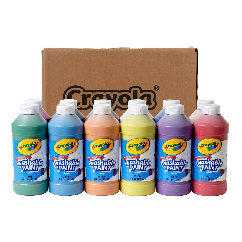 Crayola Crayola Crayola Crayola Crayola Crayola Pog munutan mc-din marvatin mleter d Caaar ae a washable washable washable washable washable washable PAINT PAINT PAINT PAINT PAINT PAINT - - - - - SEN TURQUOISE DHANGZ FELLOW VIOLET RED * I H12 MLF . E 17 BL . E - 470 N 1 M (47 aL V - H73 BES - - or 7 WLF