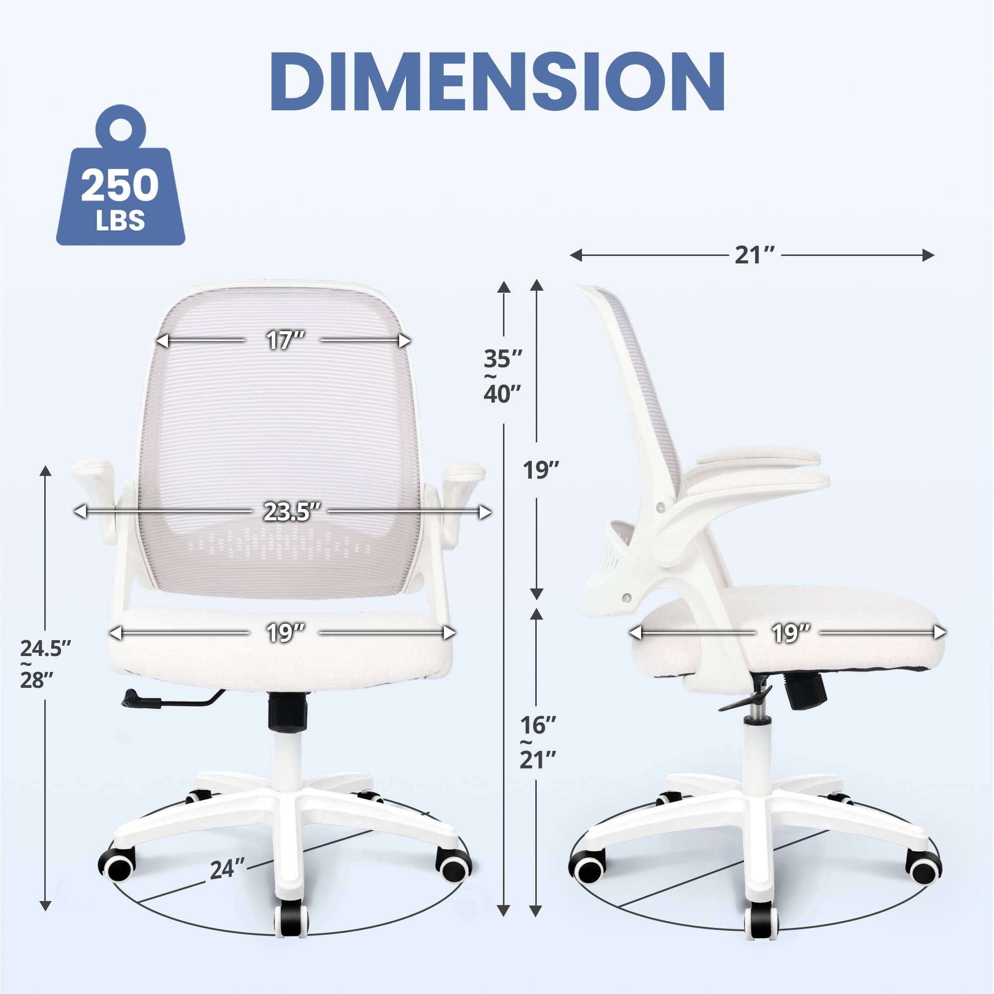 DIMENSION  
250 LBS  
21"  
17"  
35" - 40"  
19"  
23.5"  
24.5"  
28"  
19"  
19"  
16"  
21"  
24"