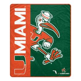 Pegasus - Miami Hurricanes 50" x 60" Endzone Ultra Soft Throw Blanket - Multicolor