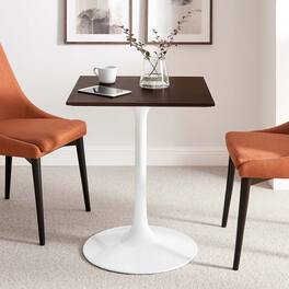 Modway - Lippa Square Wood Dining Table - White Cherry Walnut