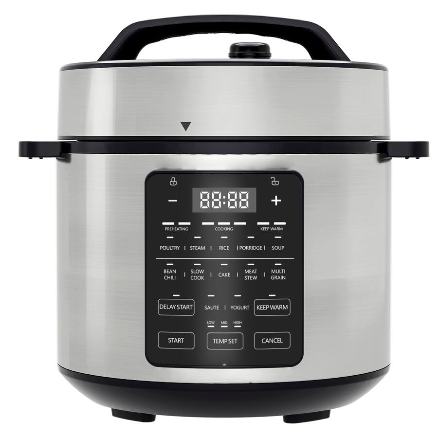 Sefty Cooker Bestier Pressure Cooker 6 QT, Stainless Steel, 9 in 1 Multi Cooker, 12 ...