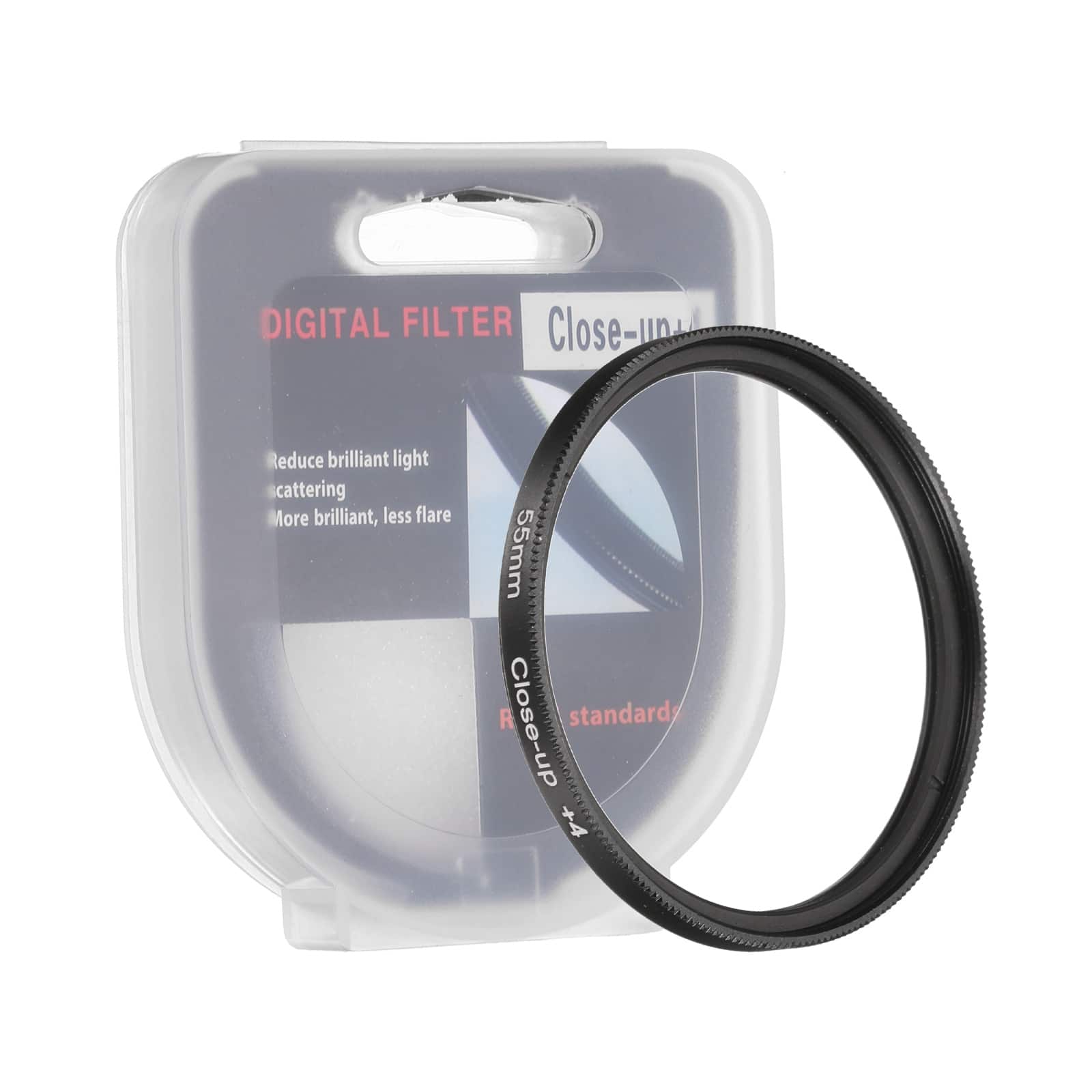 Unique Bargains - 55mm Close-up Filter Macro Lens +4 Diopter Magnification Close-up Lenses with Cap