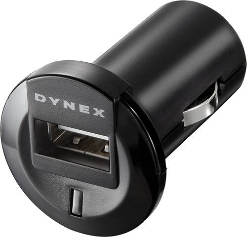 Front. Dynex™ - DC USB Charger - Black.