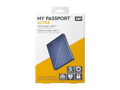 Western Digital WD 5TB My Passport Ultra Portable Storage External Western Digital WD 5TB My Passport Ultra Portable Storage External