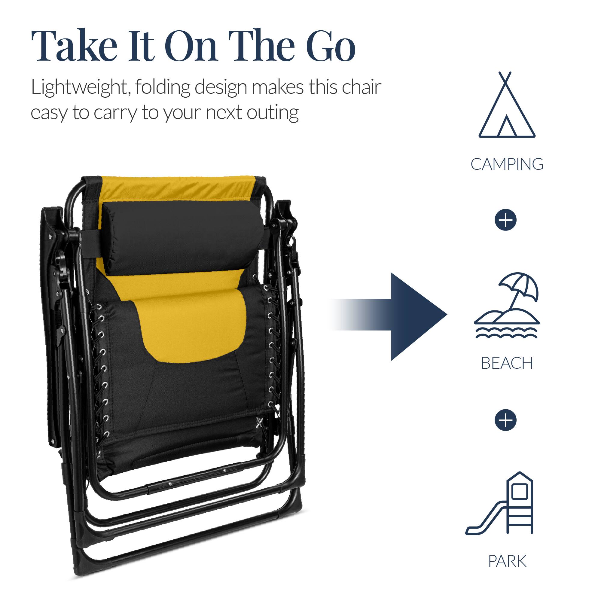 Take It On The Go

Lightweight, folding design makes this chair easy to carry to your next outing

CAMPING + BEACH + PARK
