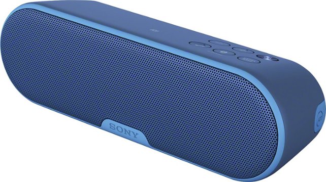 Sony - Portable Bluetooth Speaker - Blue - Front Zoom