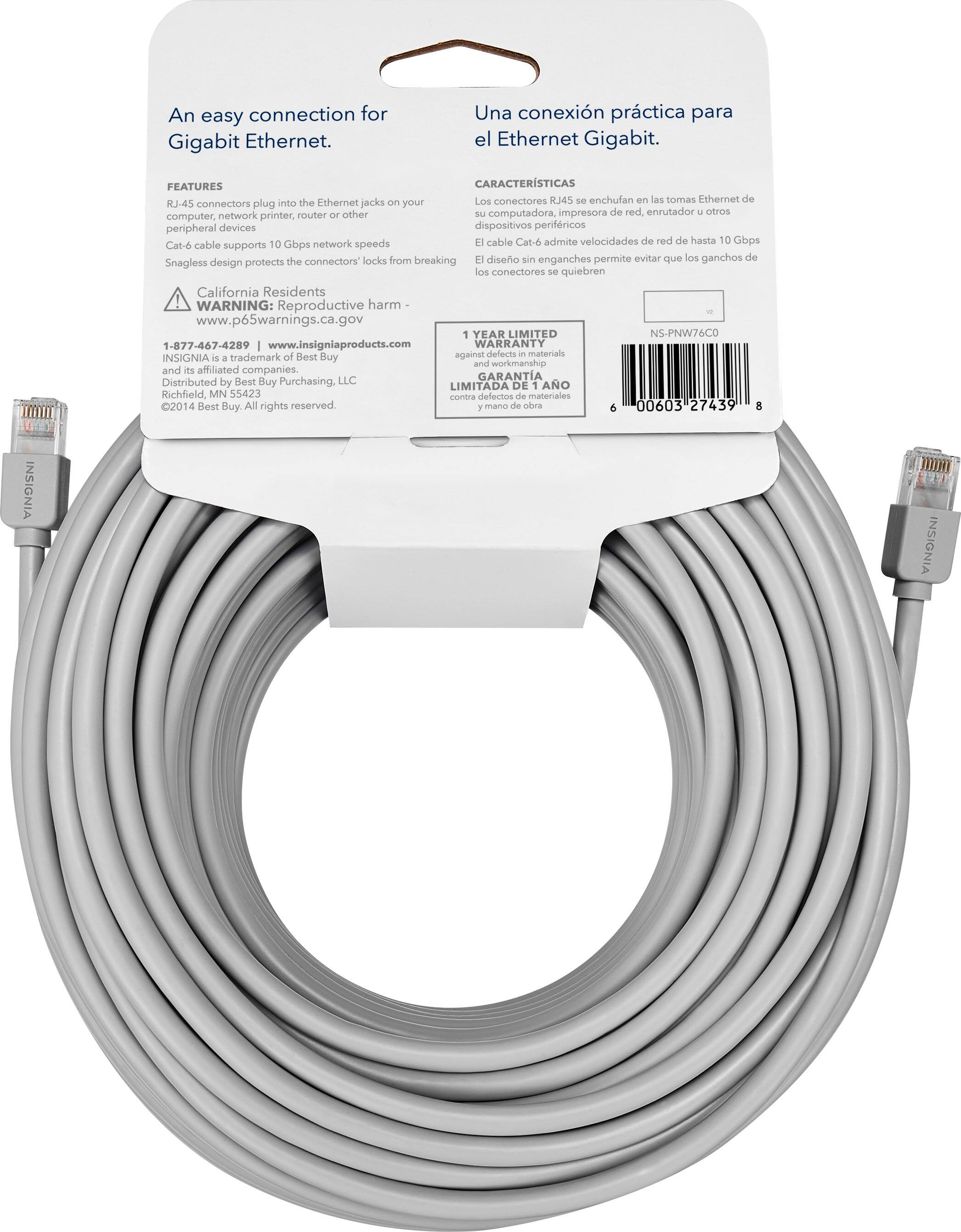 Alt View 11. Insignia™ - 100' Cat-6 Ethernet Cable - Gray.