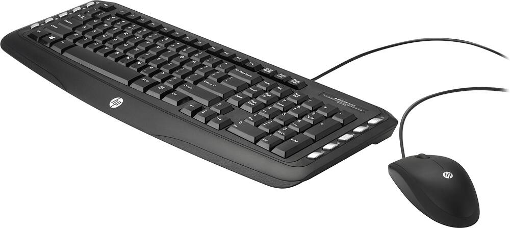 Left. HP - C2600 Keyboard and Optical Mouse - Black.