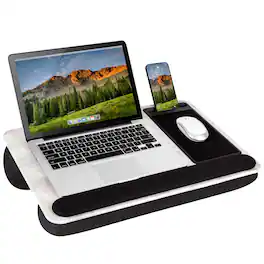 LapGear - Home Office Pro Lap Desk (Fits up to 15.6" Laptop) - White Marble