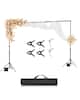 Front. VEVOR - Backdrop Stand, 10 x 10 ft Adjustable Photo Backdrop Stand Kit, Portable Background Backdrop Stand with 4 Crossbars - Black.