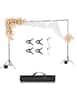 VEVOR - Backdrop Stand, 10 x 10 ft Adjustable Photo Backdrop Stand Kit, Portable Background Backdrop Stand with 4 Crossbars - Black
