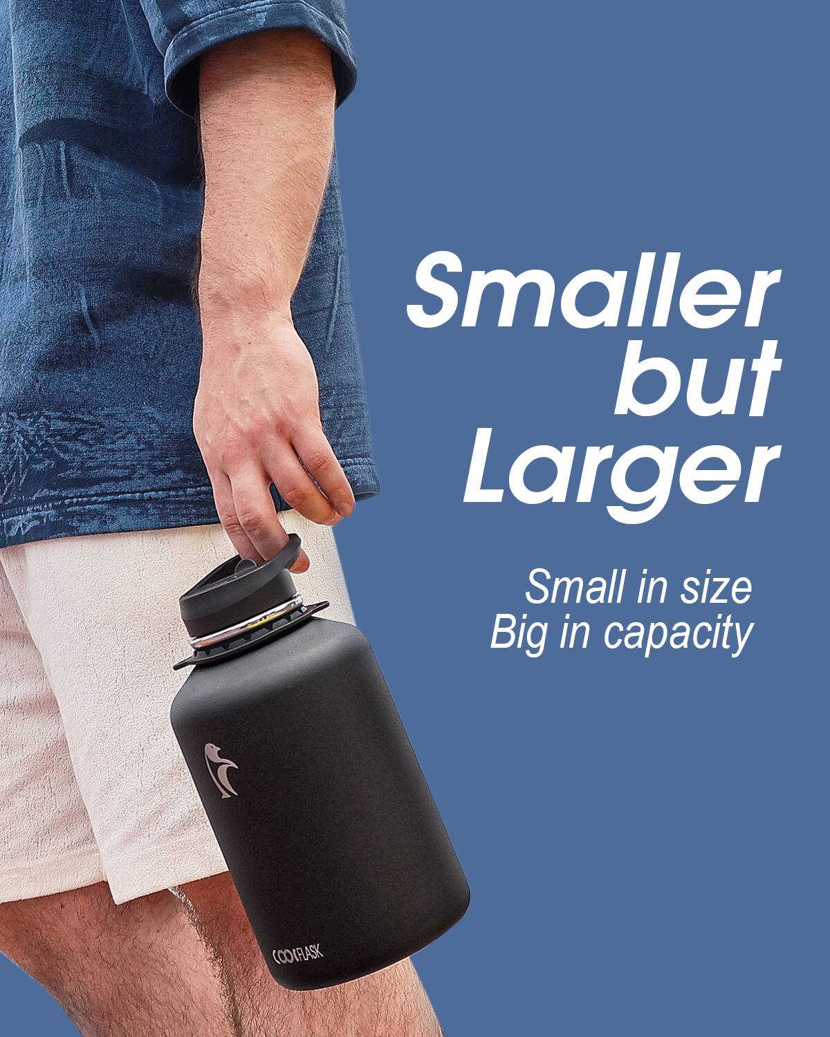 Smaller but Larger  
Small in size  
Big in capacity  
COOKFLASK