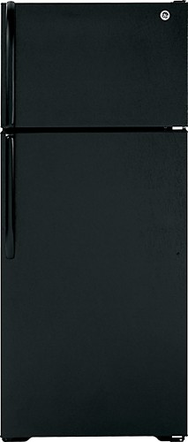  GE - 18.1 Cu. Ft. Frost-Free Top-Freezer Refrigerator - Black