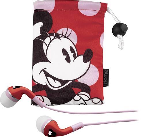 Front Standard. iHome - Disney Minnie Mouse Earbud Headphones.