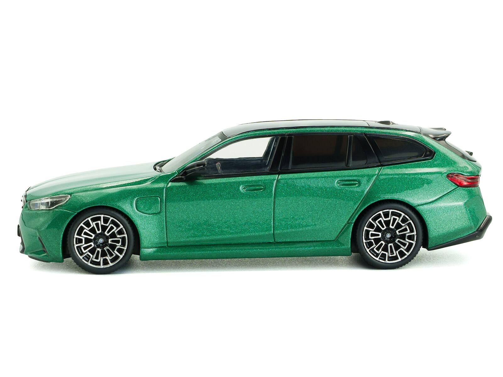 Alt View 1. Solido - 2024 BMW M5 Touring Isle Of Man Green Metallic with Black Top 1/43 Diecast Model Car by Solido.
