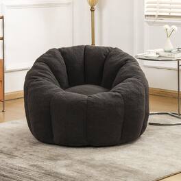Trinkets Crazed - Bean Bag Chair, Bean Bag Sofa Chair with Armrests Stuffed High-Density Foam, Lazy Sofa Comfy Chairs - dark gray