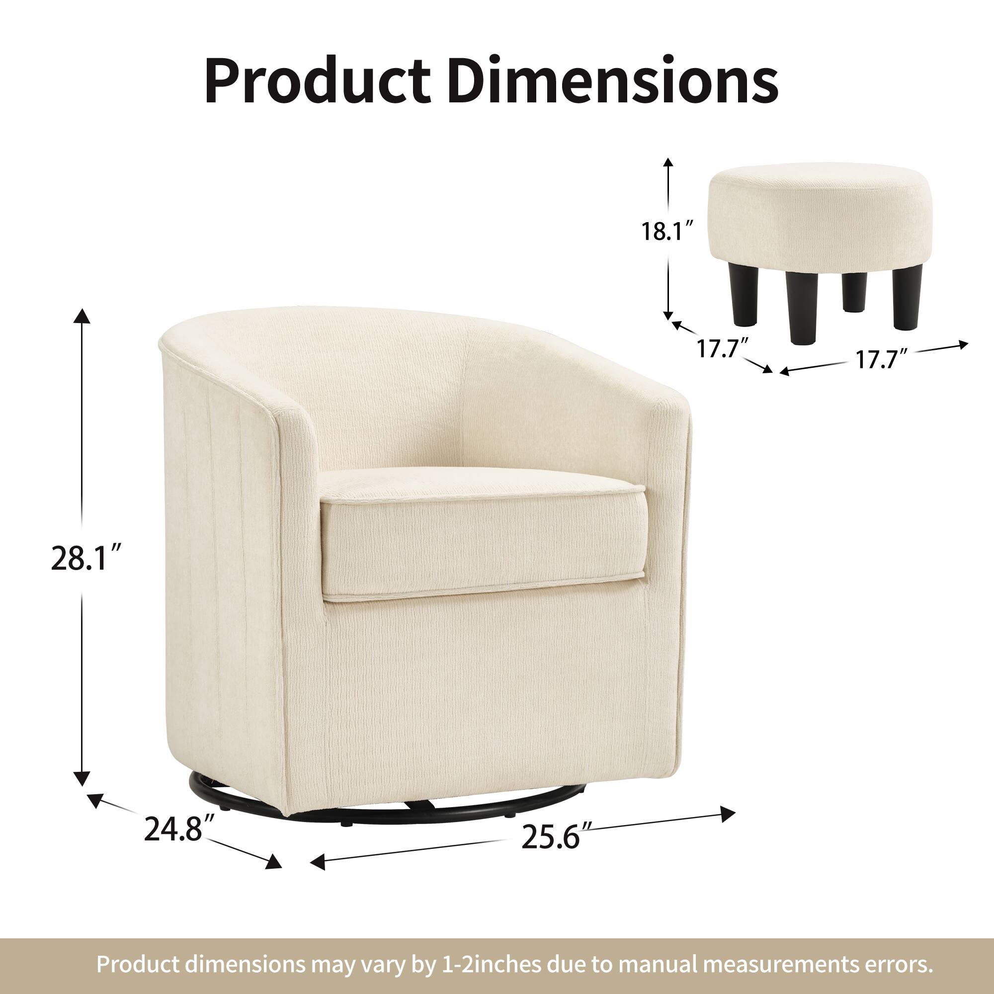 Product Dimensions:  
18.1" x 17.7" x 17.7" x 28.1" x 24.8" x 25.6"  

Product dimensions may vary by 1-2 inches due to manual measurements errors.