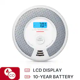 X-SENSE - 10-Year Battery Smoke and CO Alarm with LCD Display and LED Light 1 Pack