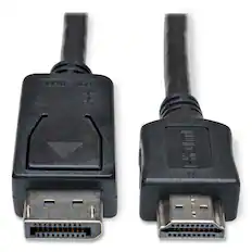 Front. Tripp Lite - Tripp Lite P582-006 6 ft. DisplayPort to HDMI Cable Adapter (M/M) - Black - Black.