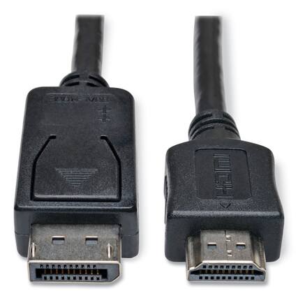 Front. Tripp Lite - Tripp Lite P582-006 6 ft. DisplayPort to HDMI Cable Adapter (M/M) - Black - Black.