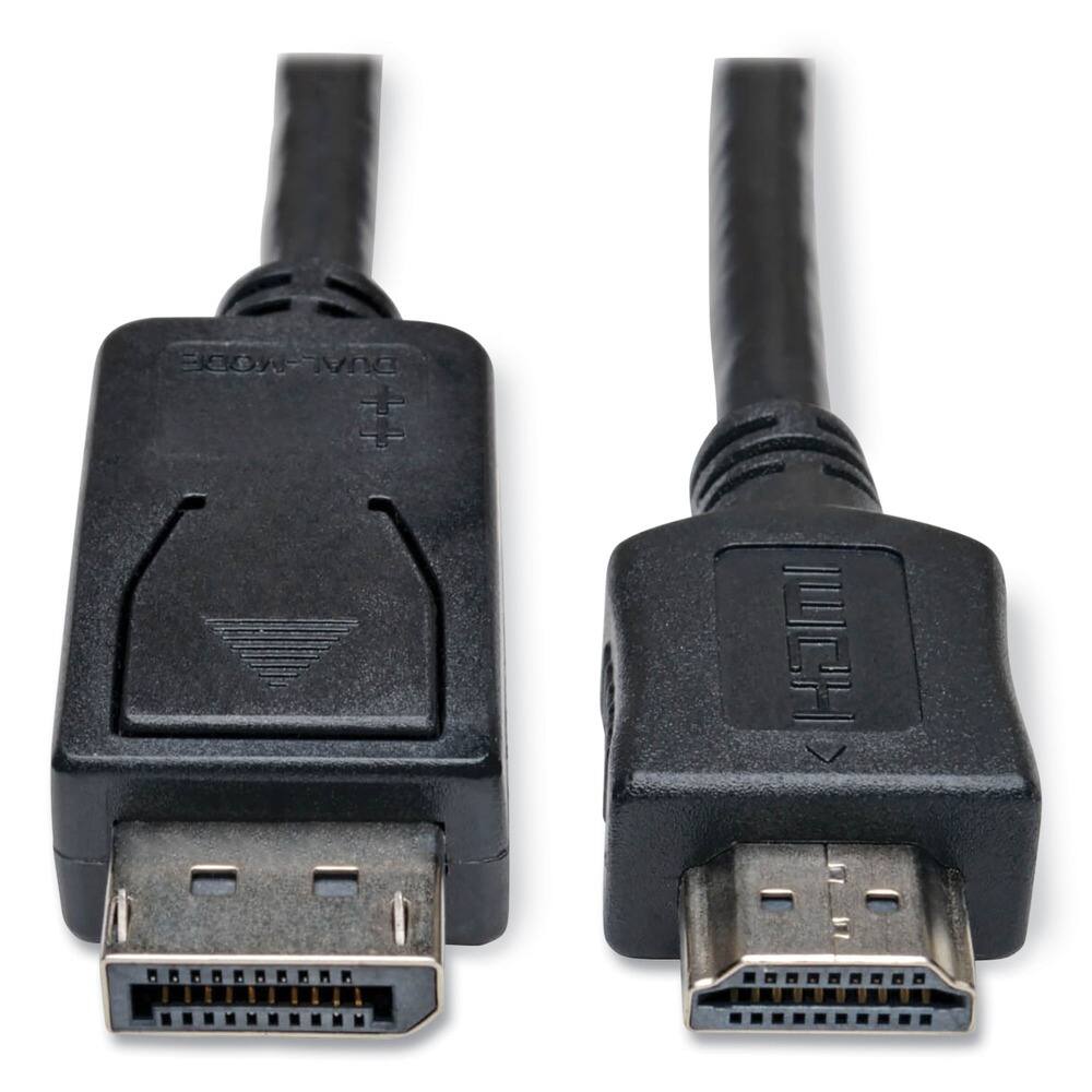 Front. Tripp Lite - Tripp Lite P582-006 6 ft. DisplayPort to HDMI Cable Adapter (M/M) - Black - Black.
