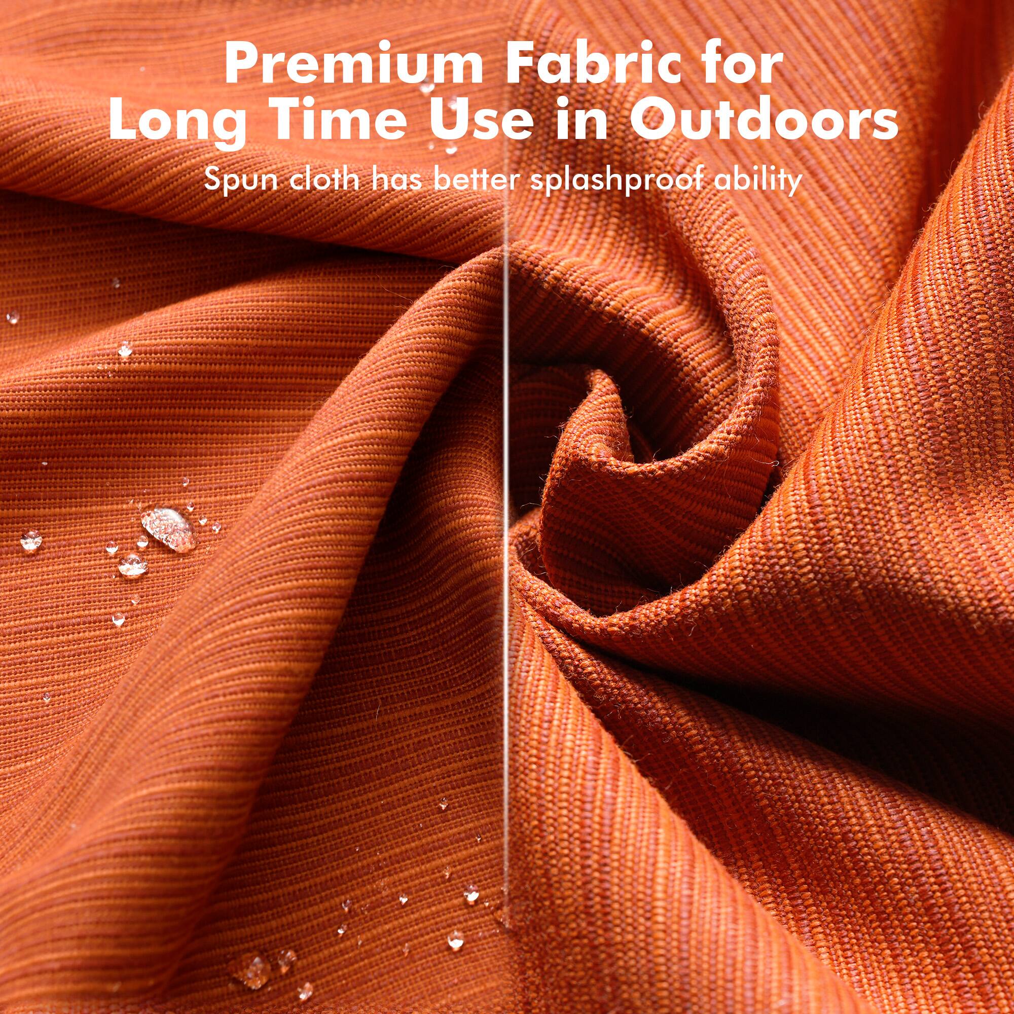 Premium Fabric for Long Time Use in Outdoors  
Spun cloth has better splashproof ability