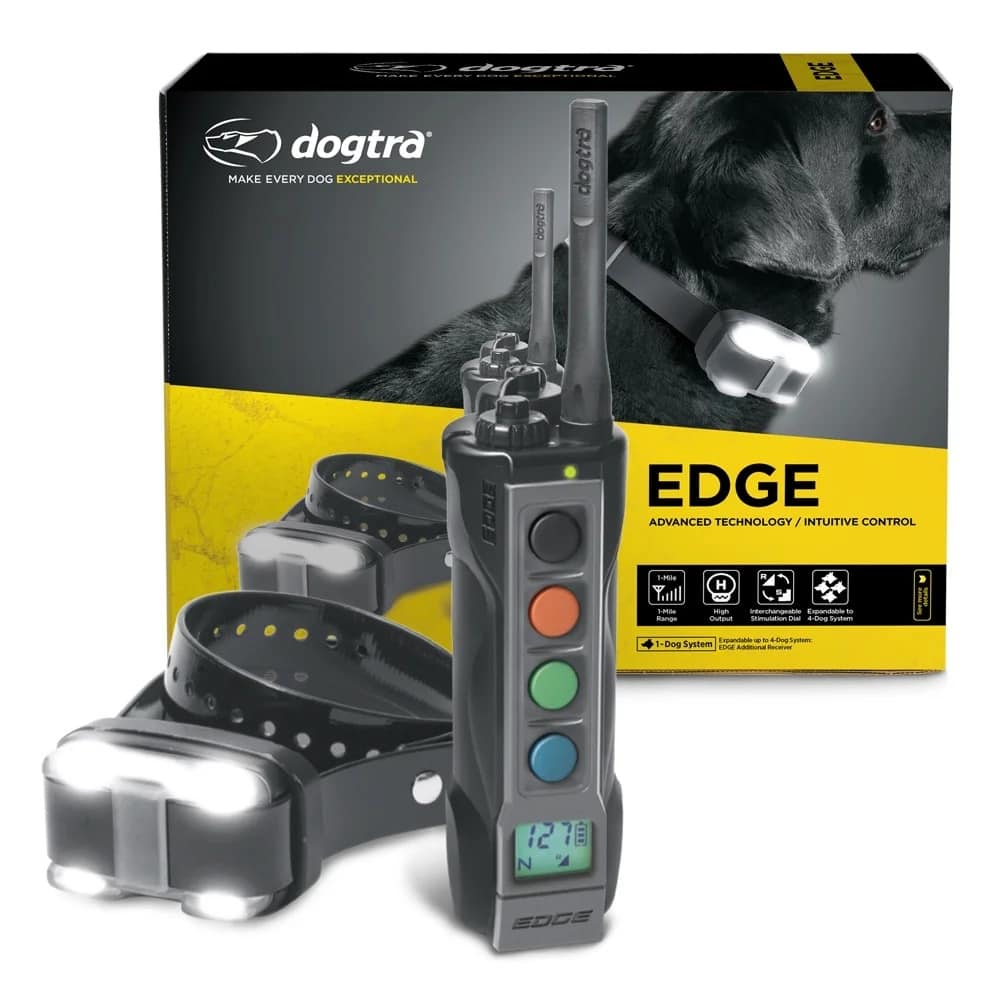 Dogtra - EDGE 1-Mile Range Remote Dog Training E-Collar | 4-Dog Expandable with 127 Correction Levels | Waterproof - Black