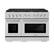 Front. ZLINE - 48 in. Wide 6 Burner Paramount Double Oven Gas Range (SGRS-48) - Stainless Steel.