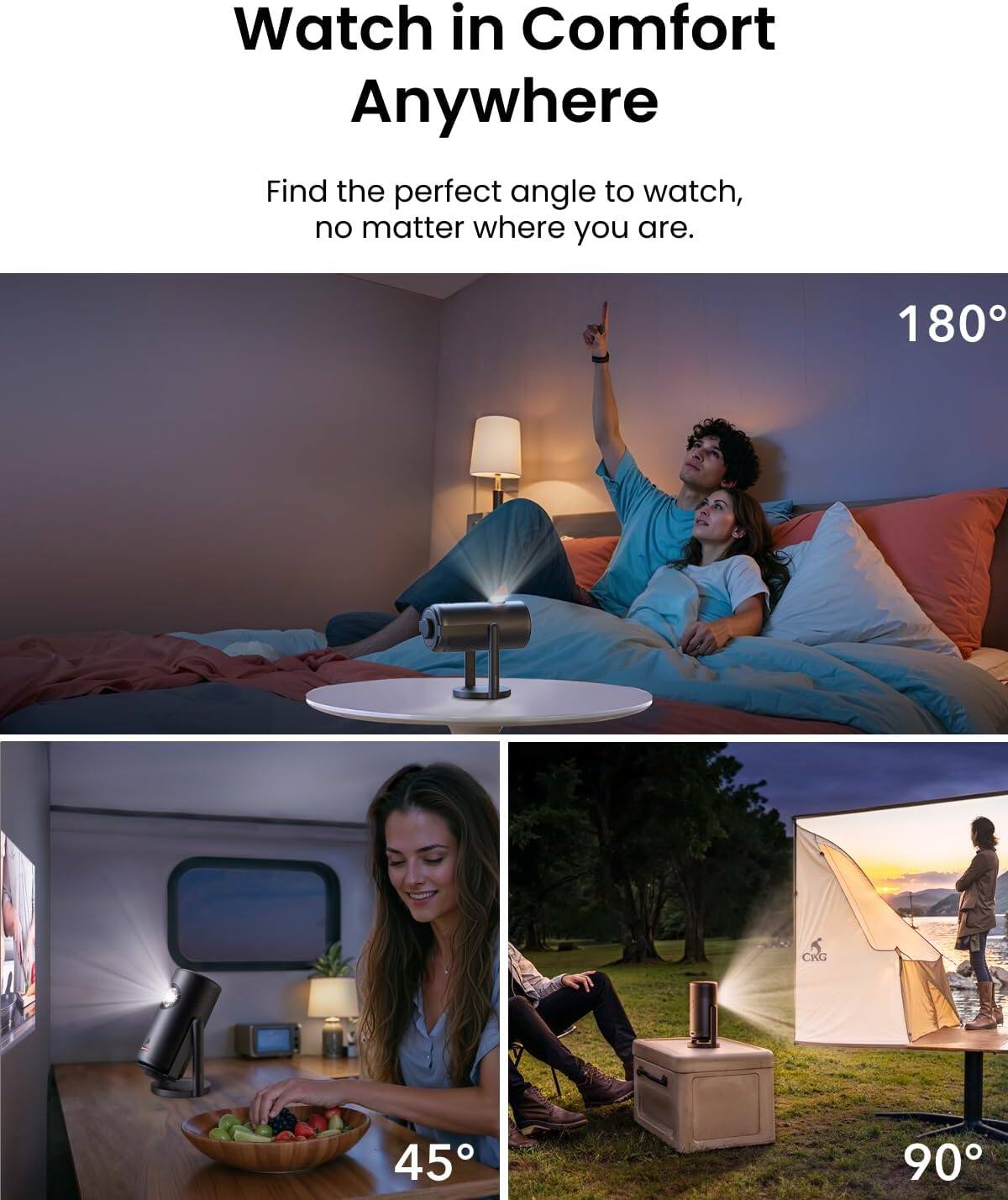 Watch in Comfort Anywhere

Find the perfect angle to watch, no matter where you are.

180°

45°

90°