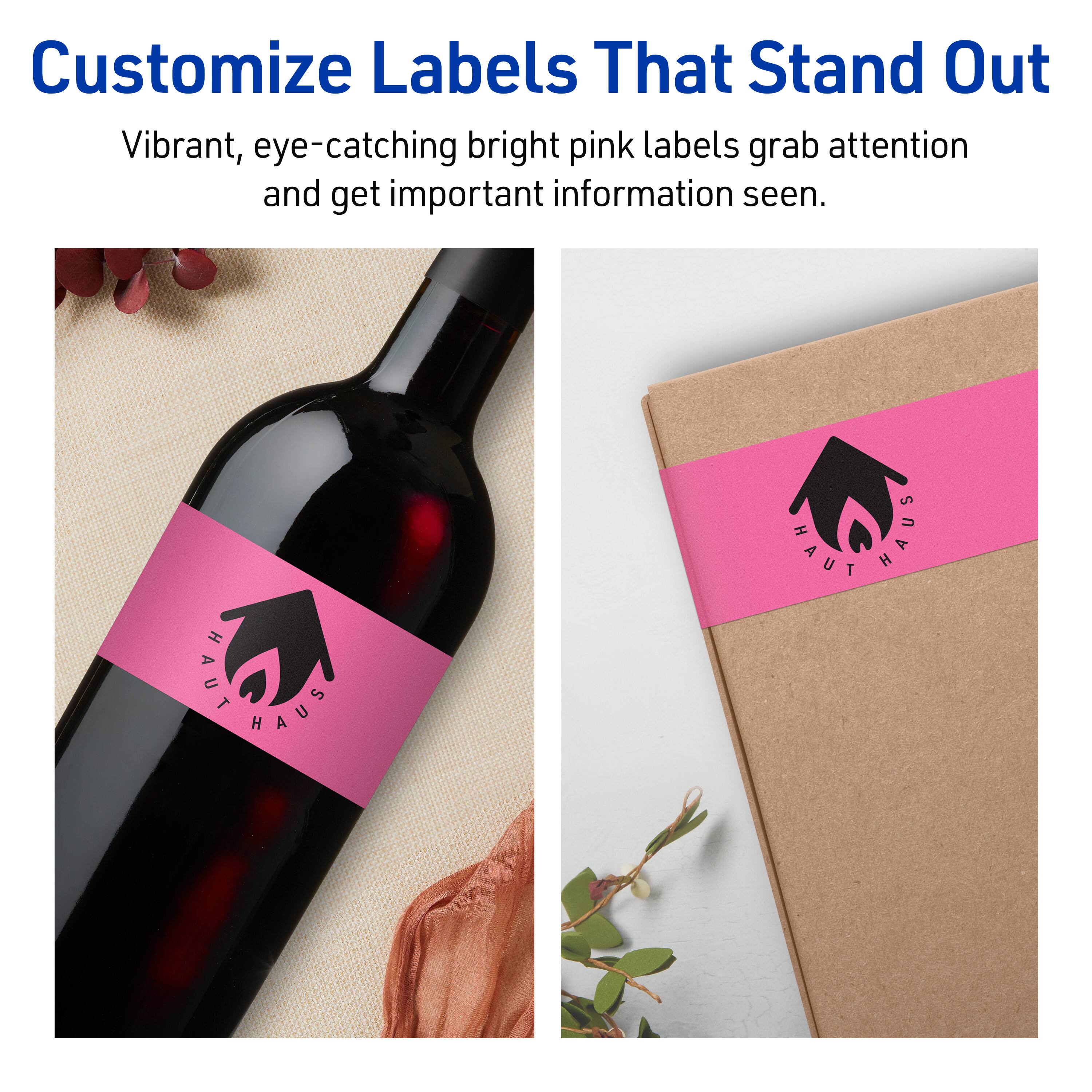 Customize Labels That Stand Out

Vibrant, eye-catching bright pink labels grab attention and get important information seen.

HAUT HAUS

HAUT HAUS