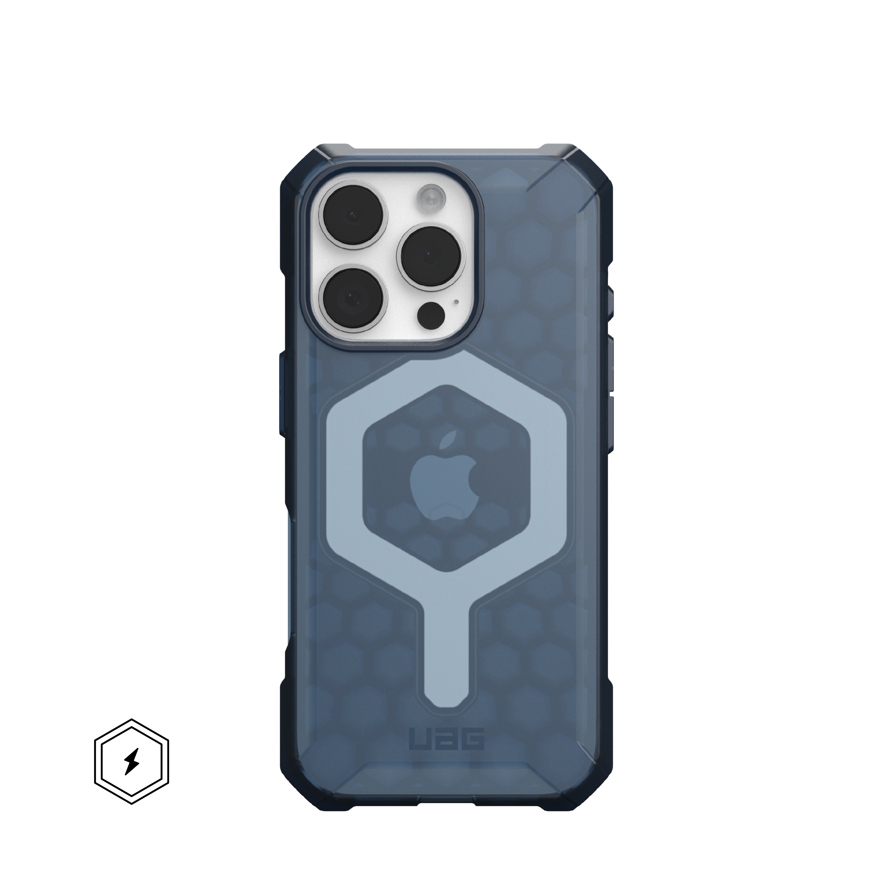 Front. UAG - Essential Armor Series Case with Magsafe for Apple iPhone 16 Pro - Cloud Blue.