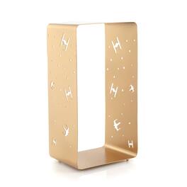 Star Wars - Stamped Lantern | X-Wing & TIE Fighter Battle | 11.5 Inches Tall - Gold