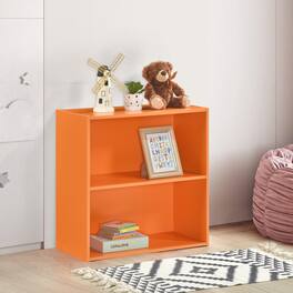 Kings Brand Furniture - George 2-Tier Bookcase - Orange