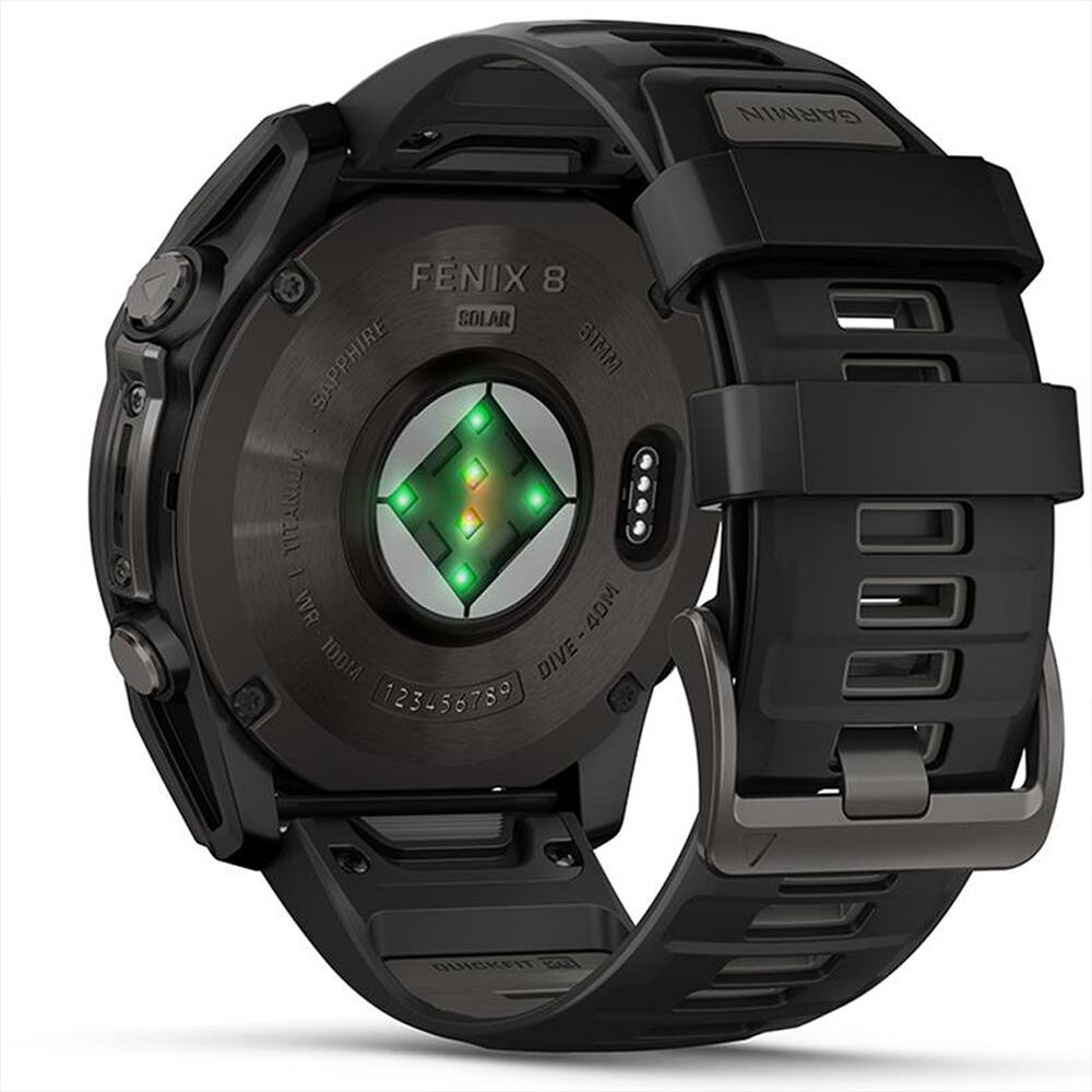 GARMIN FENIX 8 SOLAR SAPPHIRE WWIS WINYU WR DIVE-4DM 4DM - MOO DIVE 123456789 QUICKRIT 2
