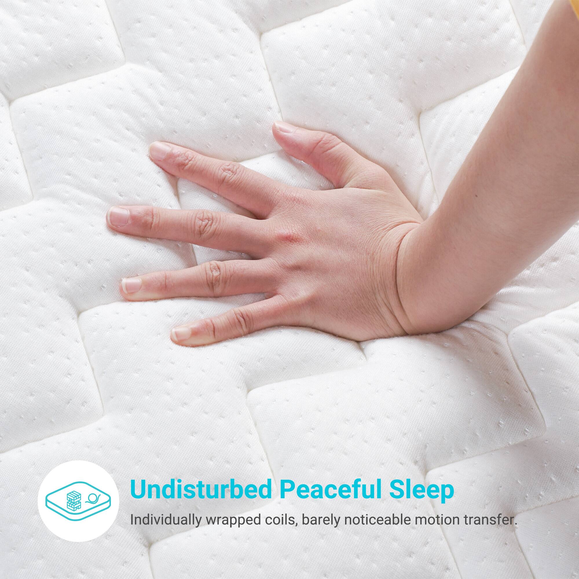 Undisturbed Peaceful Sleep  
Individually wrapped coils, barely noticeable motion transfer.