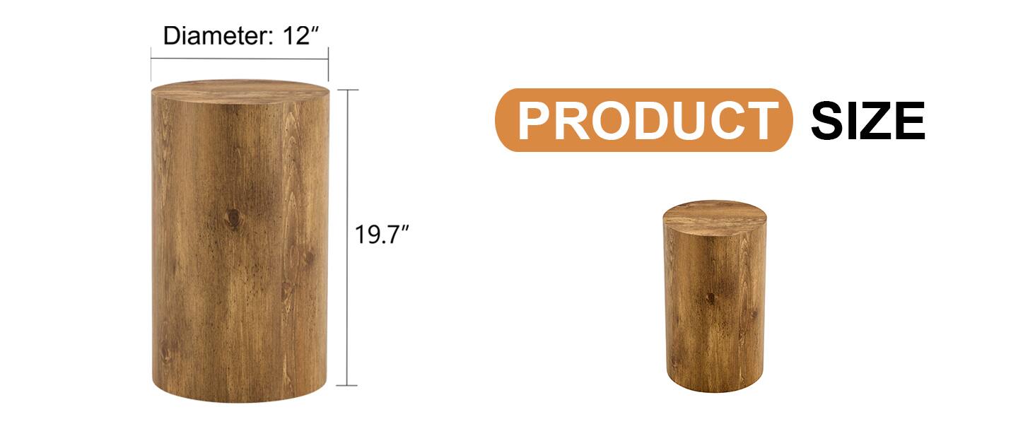 Diameter: 12"  
Height: 19.7"  

PRODUCT SIZE