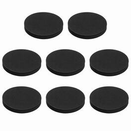 Unique Bargains - Single Sided Speaker Isolation Pads 60x8mm Round EVA Acoustic Foam Anti-Vibration Feet for Speaker Subwoofer, 8pcs - Black