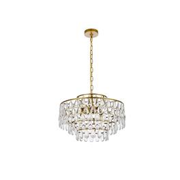 Elegant Lighting - Mila 20 inch pendant in - Brass